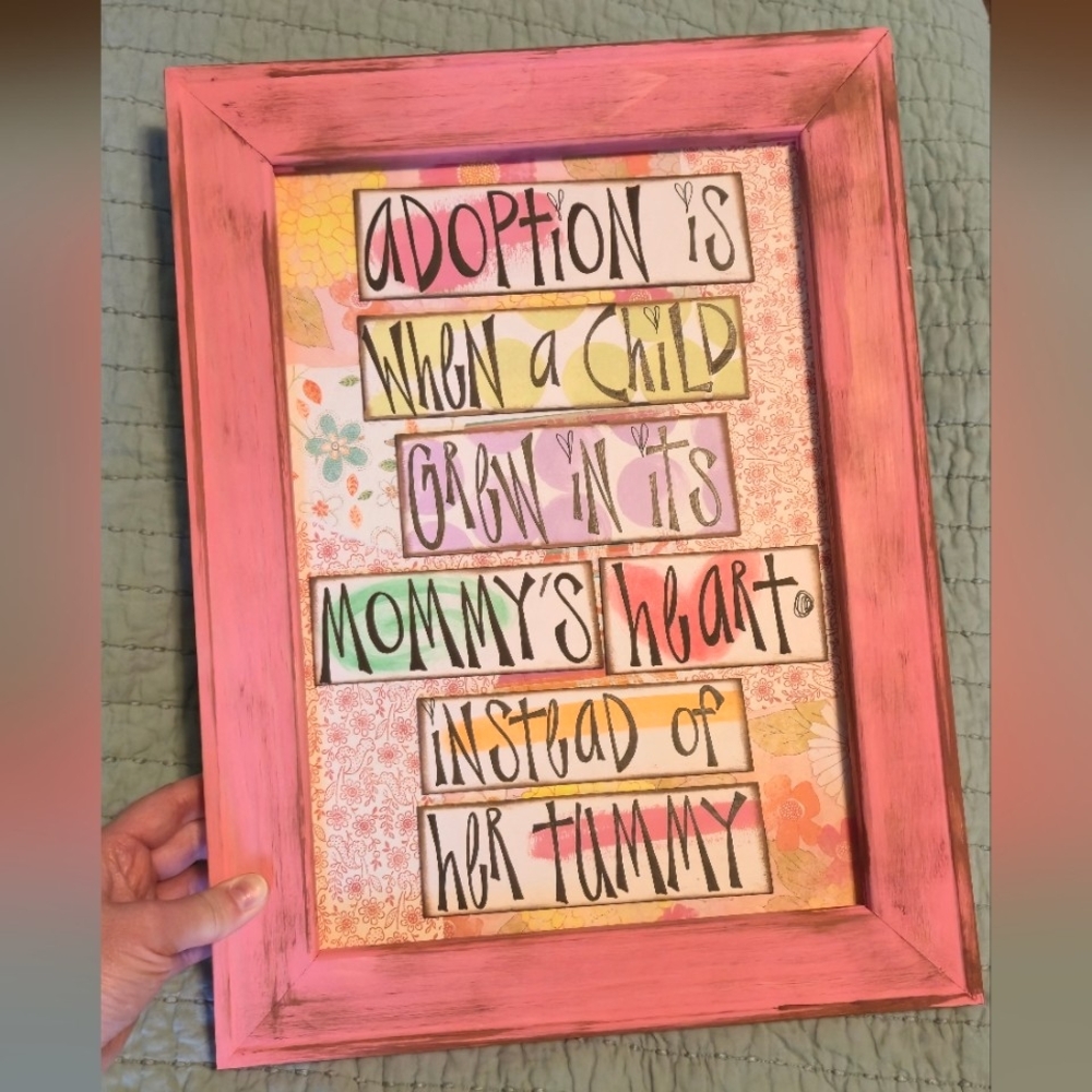 "Adoption is When..." Nursery Wall Art ~ 16" tall 12" wide - from Art Mom's LLC